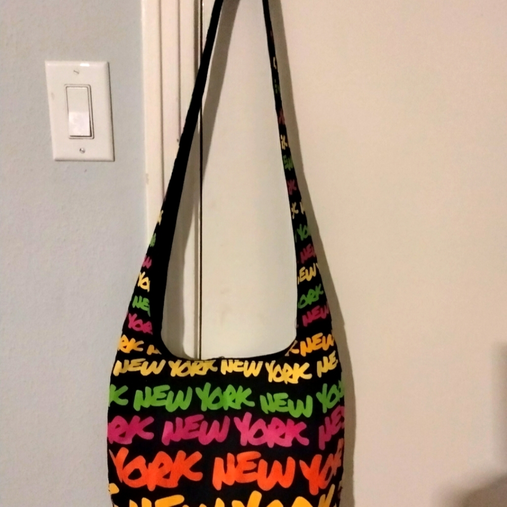 Arkash Shoulder Bag Cross Body Purse Neon New York...Very bright neon on black
